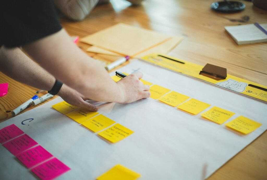 Marketer planning a digital marketing strategy